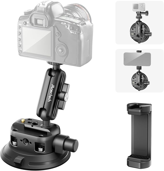 4" Suction Cup Mount with Magic Arm by Maectech