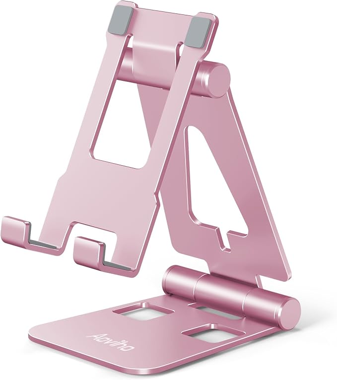 Cell Phone Stand for Desk, Adjustable Desktop Phone Holder Stand, Foldable by Aoviho