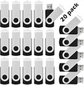 KOOTION 20pcs 1GB USB Flash Drives Bulk Flash Drives 1G Memory Stick Swivel by KOOTION
