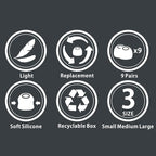 Earbud Tips Earbuds Replacement Tips Ear Tips Earbuds Eartips Eargels 9 Pairs - Image 7