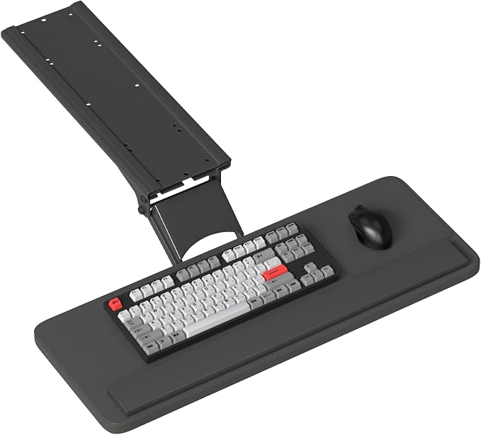 yeshine Under Desk Keyboard Tray Slide Out, Height Adjustable Computer Keyboard by yeshine