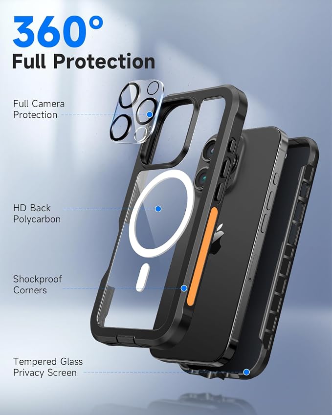 seacosmo for iPhone 16 Pro Max Case, Full Body Bumper - Image 3