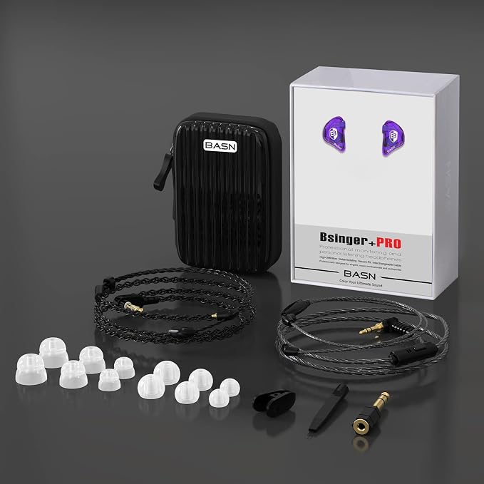 BASN in Ear Monitor Headphones for Musicians Audiophiles Drummers, Bsinger Pro - Image 6