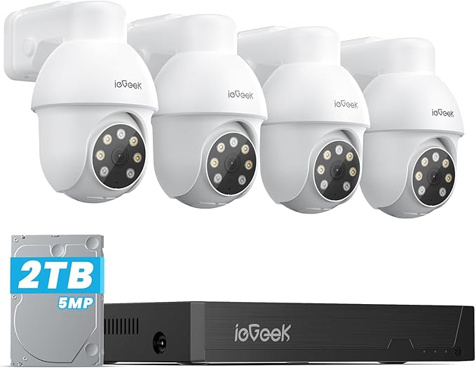 ieGeek PoE Security Camera System, 5MP Outdoor/Indoor PoE Cameras by ieGeek