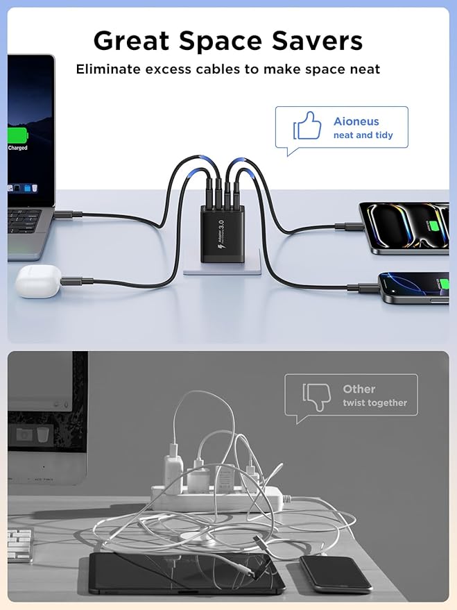 40W USB C Charger Cube, Samsung S25 S24 S23, Cellphones Charger - Image 7