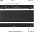 5 Way HDMI Switch 4k@60Hz HDMI Switcher 5 in 1 Out HDCP 2.0 Manual HDMI 2.0 Hub - Image 7