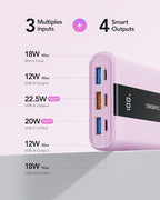 VRURC Power Bank, 20000mAh Portable Charger Fast Charging, Compact Travel - Image 3
