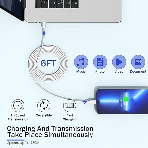【Apple MFi Certified】Fast Charger iPhone, Fast i Phone Charging Cord 3Pack - Image 5