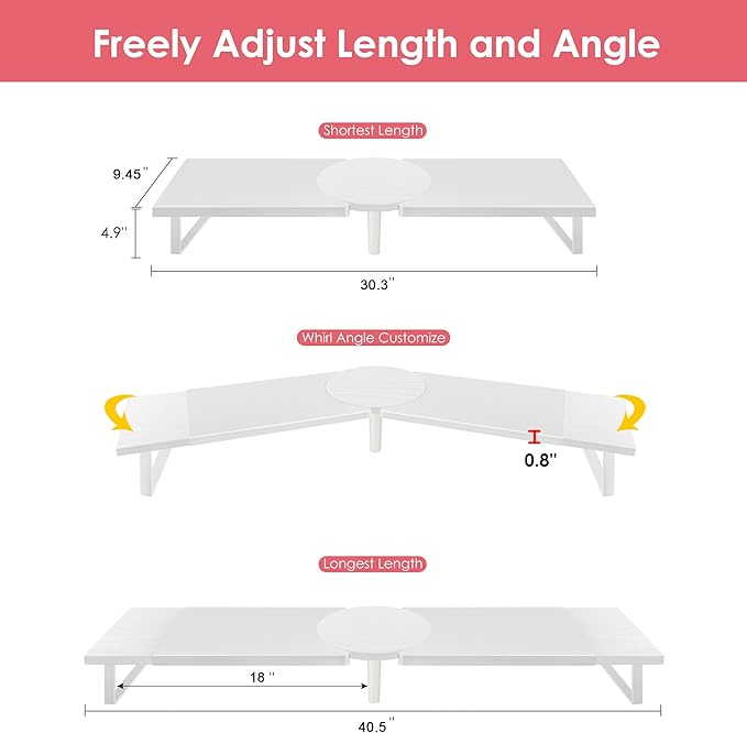 Across-Star Dual-Monitor Stand for Desk - Image 3