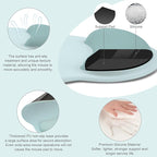 MOSISO Wrist Rest Support for Mouse Pad&Keyboard Set, Circle Curved Ergonomic - Image 2