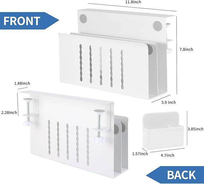 2 Tier Desk Side Storage, Under Desk Laptop Holder - Image 2