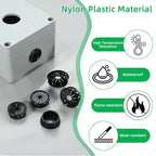 15PCS Cable Grommets, 1-3/16" Desk Hole Cover Petal Shaped Buckle Type Nylon - Image 2