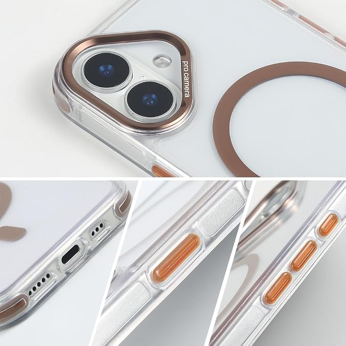 for iPhone 16 Case with 62.99 inch Lanyard, Classic Clear&Brown Magnetic Phone - Image 5