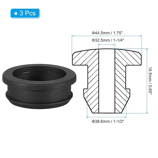 PATIKIL 38.6mm / 1-1/2 Inch Drill Hole, 1-1/4 Inch ID Rubber Grommets - Image 2