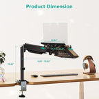 WALI Laptop Tray Desk Mount, Laptop Arm Mount Fits 10-15.6 Inch Notebook - Image 3