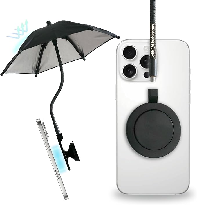 3 in 1 Magnetic Umbrella Sunshade Collapsible Expandable Phone Grip & Stand by OnTheGripofficial