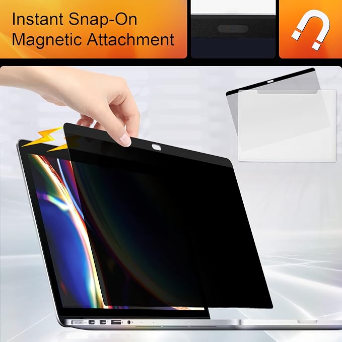 Mamol Privacy Screen MacBook Pro 15 Inch, Magnetic Removable Anti Blue Light - Image 3