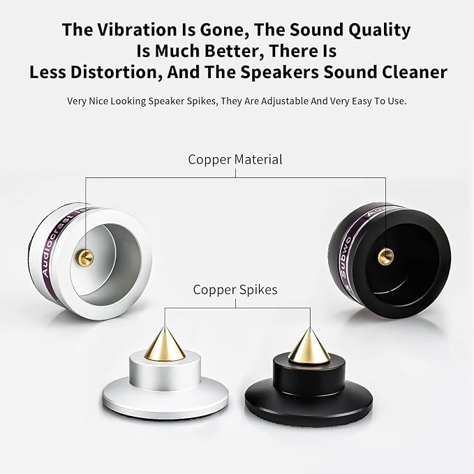 HiFi Speaker Spikes IF03B by Audiocrast, Speaker Vibration Dampener Stand Feet - Image 7