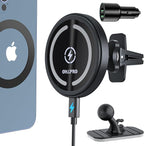 OHLPRO MagSafe Car Mount Charger, 15W QC 3.0 Fast Charging by OHLPRO