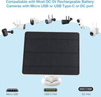 Solar Panel for Security Camera, 5W USB Solar Panel for Cameras DC 5V, Camera - Image 4
