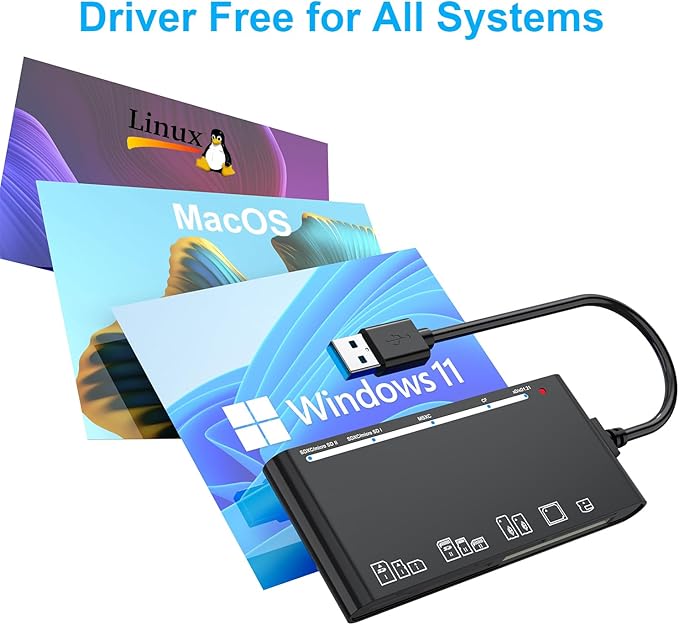 xD-Picture Card Reader USB 3.0, 7-in-1 Memory Card Reader/Adapter - Image 8