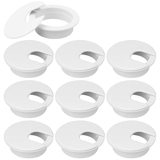 20Pack 2" Black Desk Grommet, HNBun Wire Cable Hole Cover Plug Cap Insert by HNBun