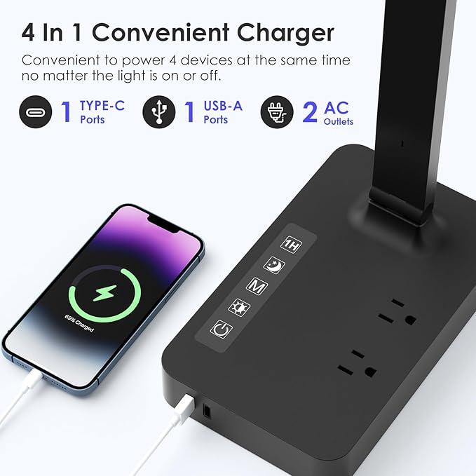 Infiway Desk Lamp with USB Charging Port: LED Desk Lamps - Image 2