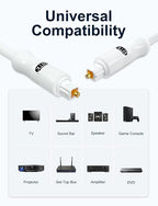 EMK White Optical Audio Cable - Image 3