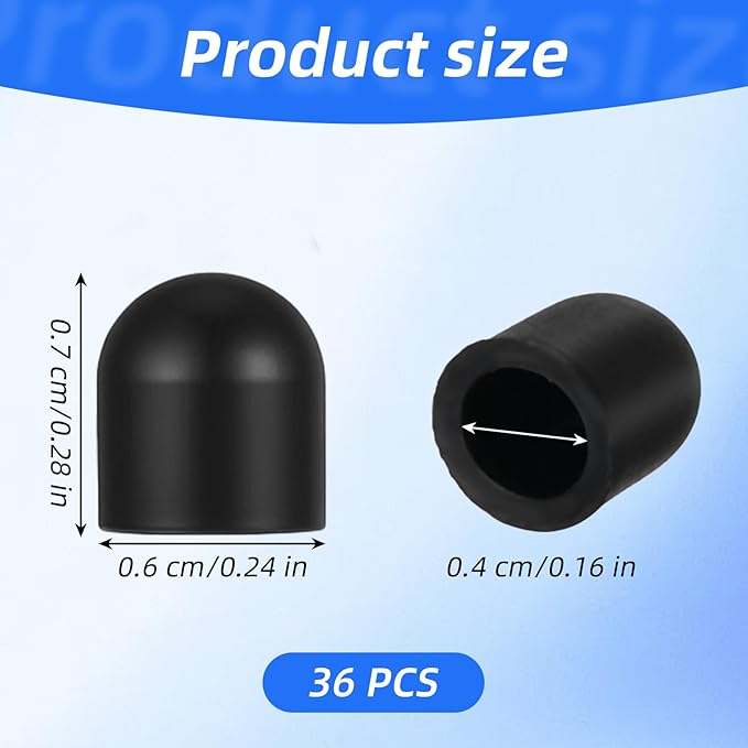 36Pcs Stylus Tips Replacement Tips Only, Soft Rubber Tip, 0.24inch Replacement - Image 2