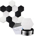 Mollywell Hexagon Acoustic Panels, Carved Patterns, Soundproofing, Decorative by Mollywell