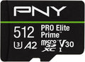 PNY 512GB PRO Elite Prime™ C10 U3 V30 A2 microSDXC Flash Memory Card – by PNY