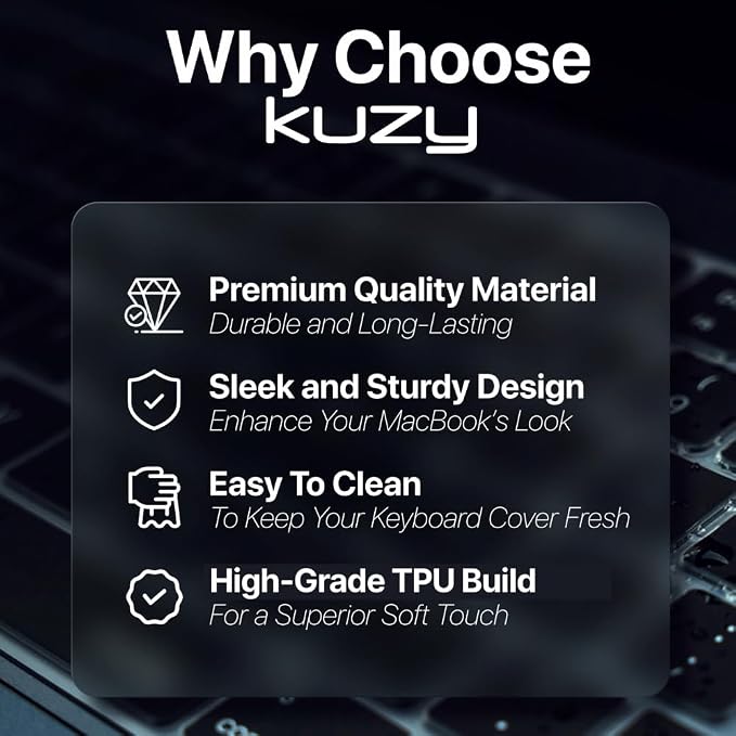 Kuzy Mint Premium MacBook Pro 14 inch Keyboard Cover M4 16" 2025 2024 2023 M3 - Image 7