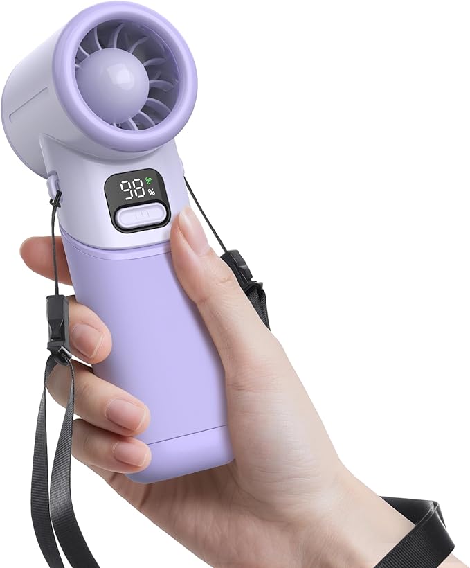 Portable Handheld Fan - 5000mAh Rechargeable Battery by KITWLEMEN