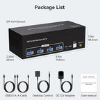 8K Displayport KVM Switch 3 Monitors 2 Computers 4K 120Hz DP KVM Switches - Image 7