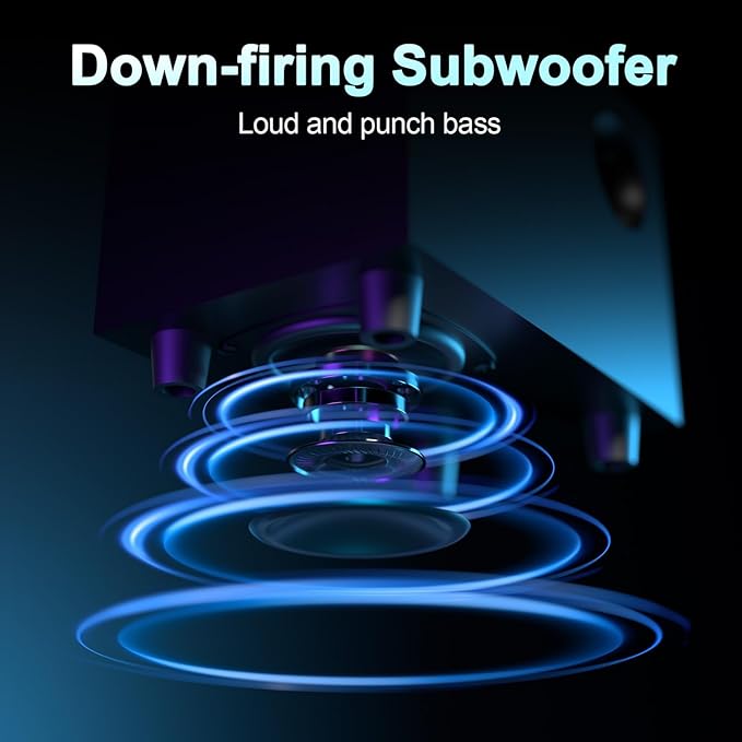Nylavee Computer Speakers with Subwoofer, 2.1 Hi-Fi PC Speakers System with 6 - Image 3