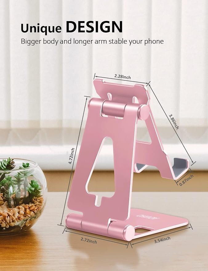 Cell Phone Stand for Desk, Adjustable Desktop Phone Holder Stand, Foldable - Image 2