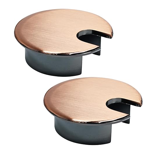 2 Pcs Desk Grommet 1-3/8" / 35 mm, Desk Cord Hole Cover, Cable Grommet Metal by EASYEAH