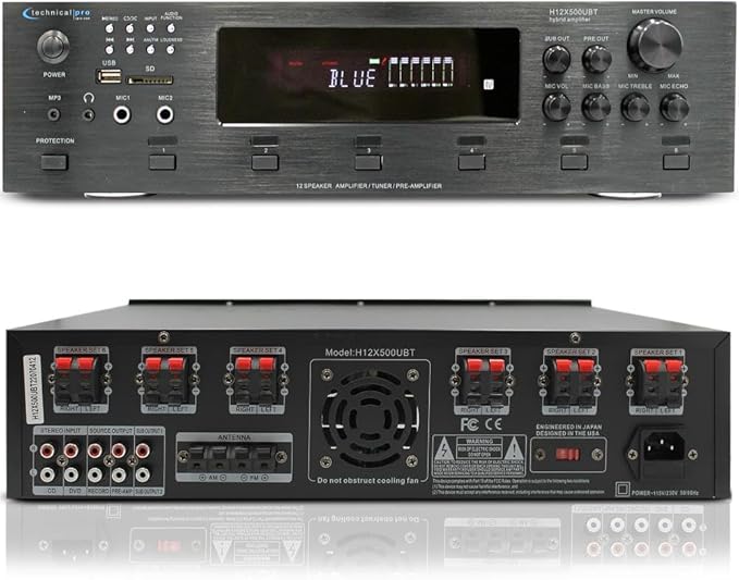 Vaiyer Home Audio System Kit, 6-Channel 6000 Watts Amplifier - Image 6