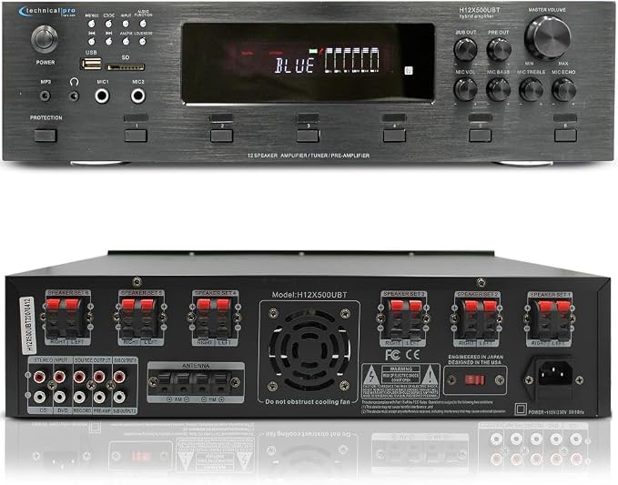 Vaiyer Home Audio System Kit, 6-Channel 6000 Watts Bluetooth Amplifier - Image 7