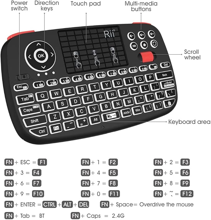Rii i4 Mini Bluetooth Keyboard - Image 4