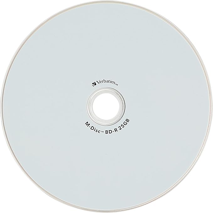 Verbatim M DISC BD-R 25GB 4X Lifetime Archival White Inkjet Hub Printable Blank - Image 2