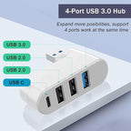 VIENON 4-Port USB 3.0 Hub, USB Splitter - Image 2