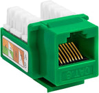 Cmple - RJ45 Keystone Jack 90 Degree Cat6 Keystone Jack Insert Punch Down RJ45 by Cmple