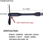 Mini USB Fan, Portable Pocket Fan USB-A Powered Little Cooler, Quiet Operation - Image 4