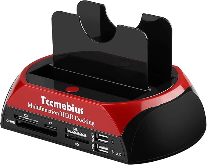 Hard Drive Docking Station, TCC-S862-US USB 2.0 to 2.5 3.5 Inch SATA IDE Dual by Tccmebius