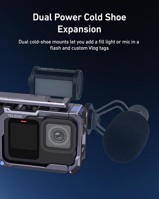TELESIN Street Grip Kit For Hero 9-13 | Without Metal Rabbit Cage | Camera Grip - Image 8
