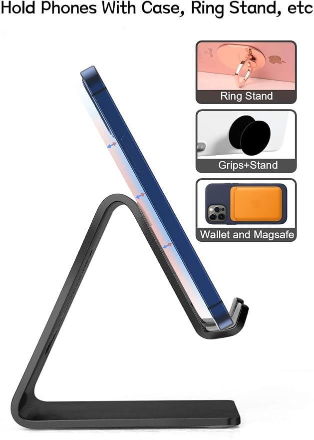 Cell Phone Stand for Desk, Desktop Phone Holder, Aluminum Mobile Phone Stand - Image 4