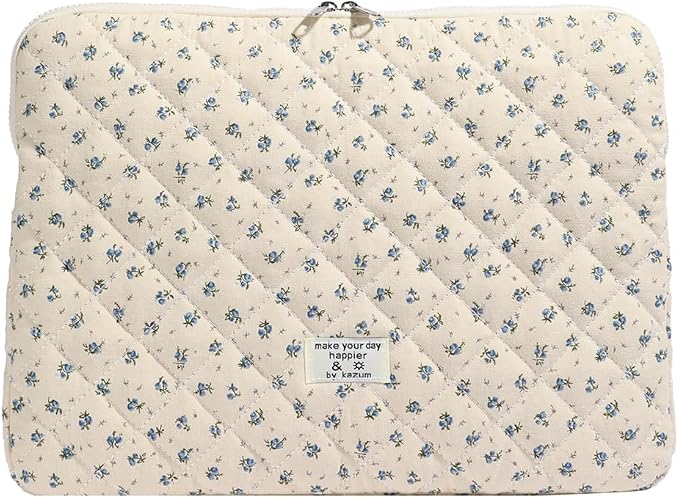 Puffy Laptop Sleeve 13-15.6 Inch Cute Quilted Laptop Protective Case Padded by BBIQI