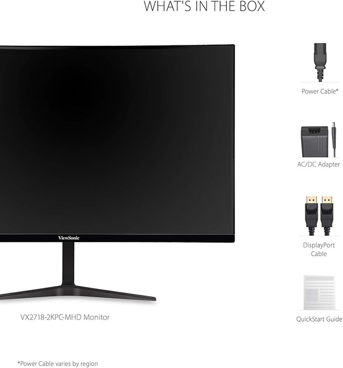 ViewSonic VX2718-2KPC-MHD 27 Inch Curved 1440p 1ms 180Hz Gaming Monitor - Image 7