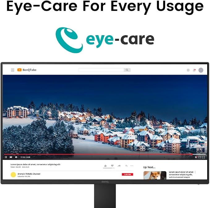 BenQ GW2491 23.8” 1080p FHD 100Hz IPS Eye-Care Monitor, DisplayPort, Ultra Slim - Image 8
